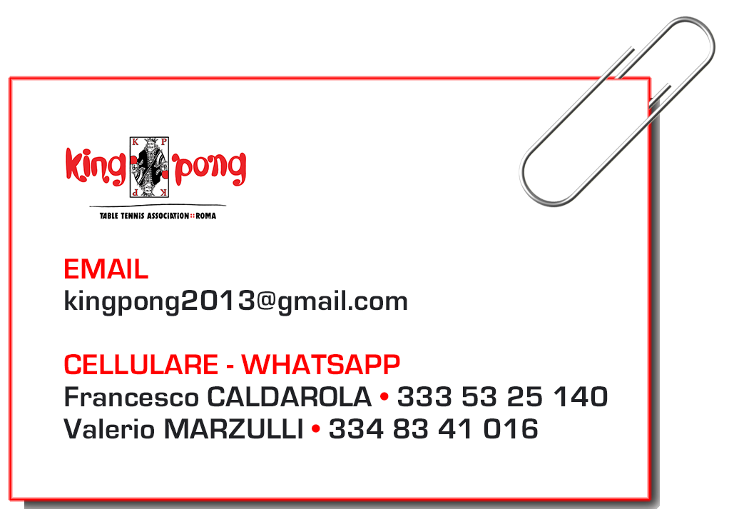 KingPong Tennistavolo PingPong Roma Contatti